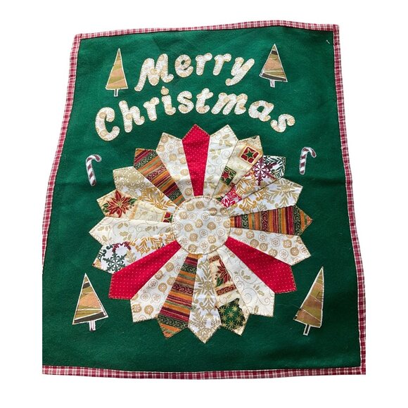 Handmade Christmas Quilted Patchwork Placemats Set Lot Of 4 Each Unique Design - Picture 2 of 10